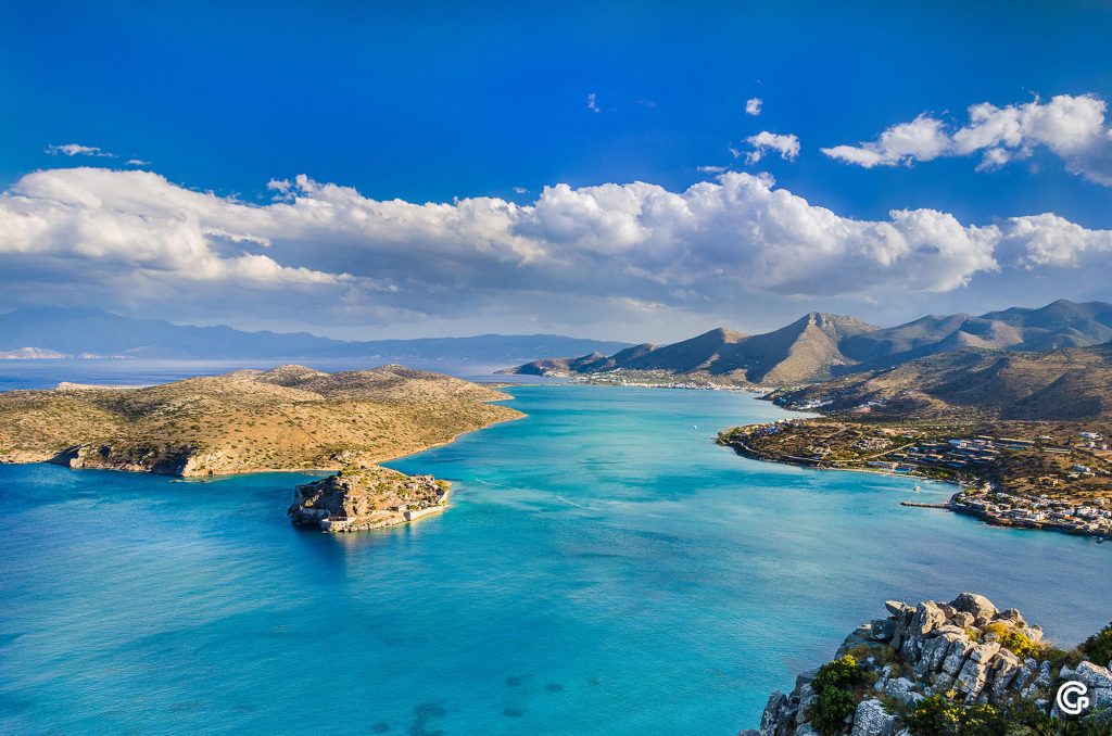 Elounda and Mirabello Bay on the north-east coast of Crete