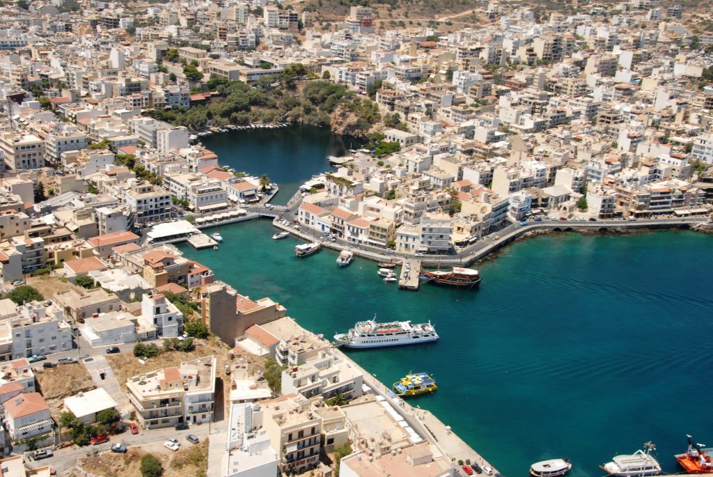 Lake Voulismeni in the centre of Agios Nikolaos, Crete