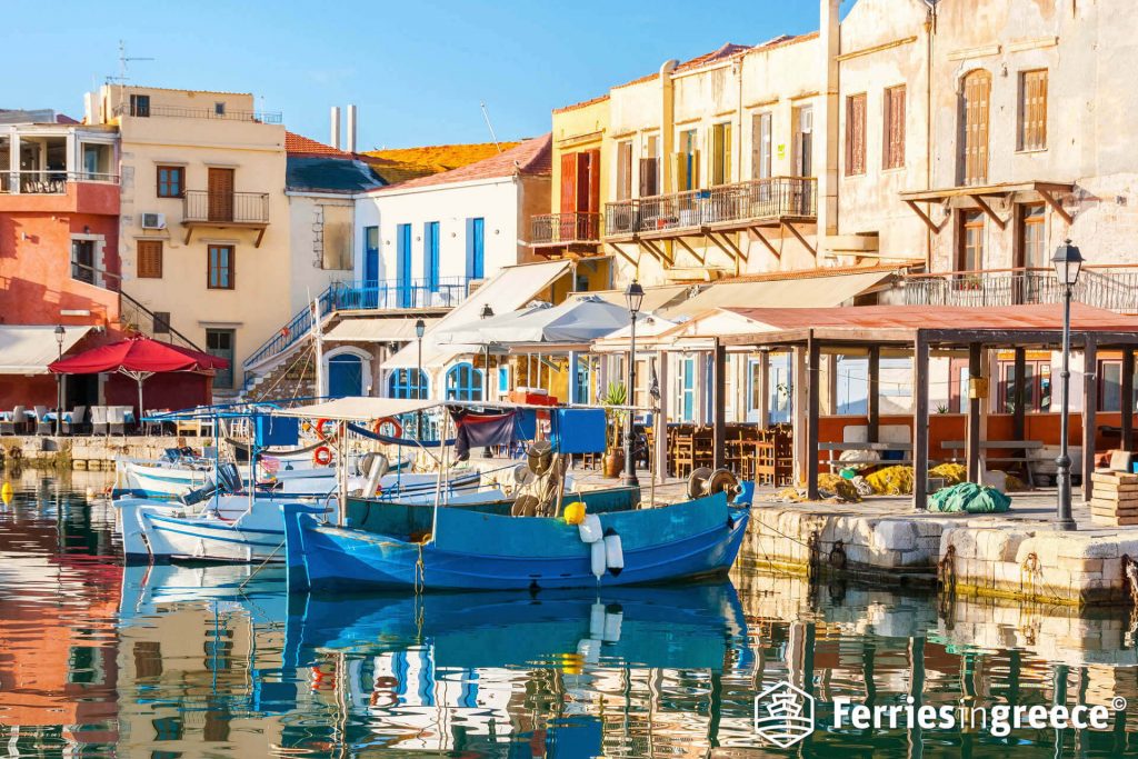 Venetian architecture and old-town streets in Rethymno, Crete